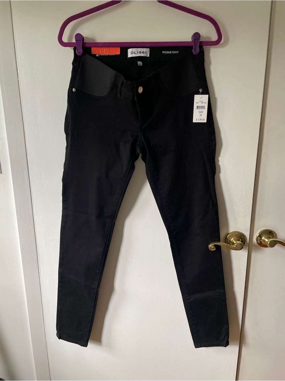 Black Skinny Maternity Jeans - Rosie Pope (DL1961)